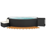 Vidaxl HotTub-Ombouw Poly Rattan and Solid Acaciahout Black