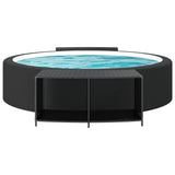 VidaXL étagères de rangement 2 pcs poly rotin noir