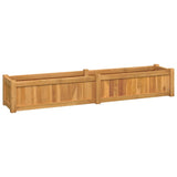 Plantador Vidaxl elevado 150x30x25 cm de madera de teca sólida