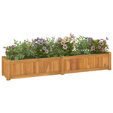 Plantador Vidaxl elevado 150x30x25 cm de madera de teca sólida