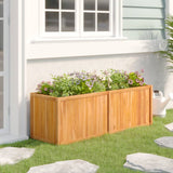 Vidaxl Planter elevado 150x50x50 cm de teca sólida