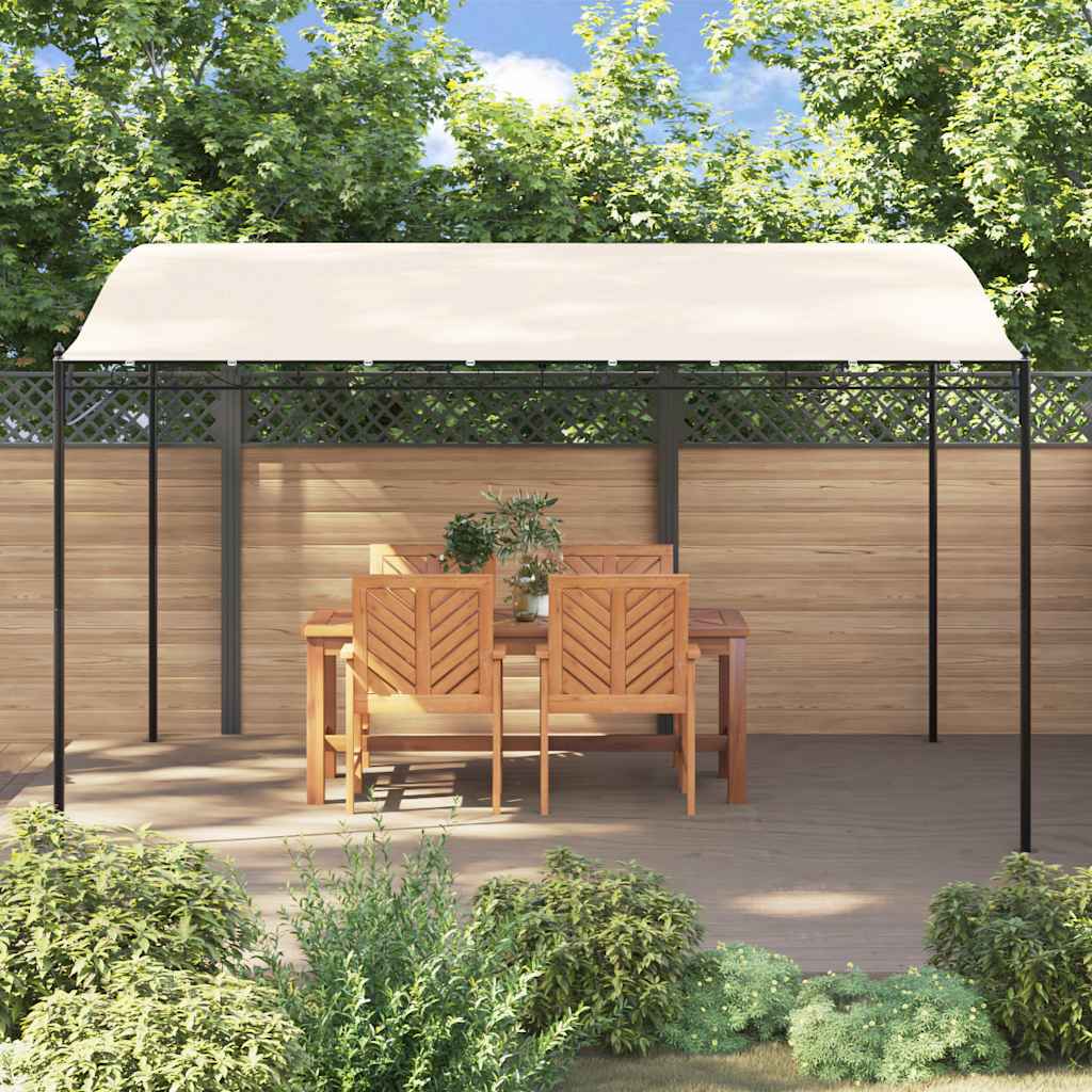 Auvent VidaXL 4x3 m 180 g m² tissu et acier couleur crème