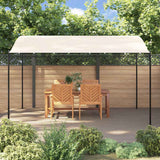 Auvent VidaXL 4x3 m 180 g m² tissu et acier couleur crème