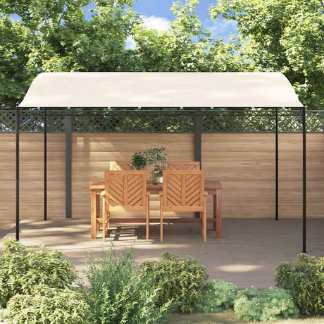 Auvent VidaXL 4x3 m 180 g m² tissu et acier couleur crème