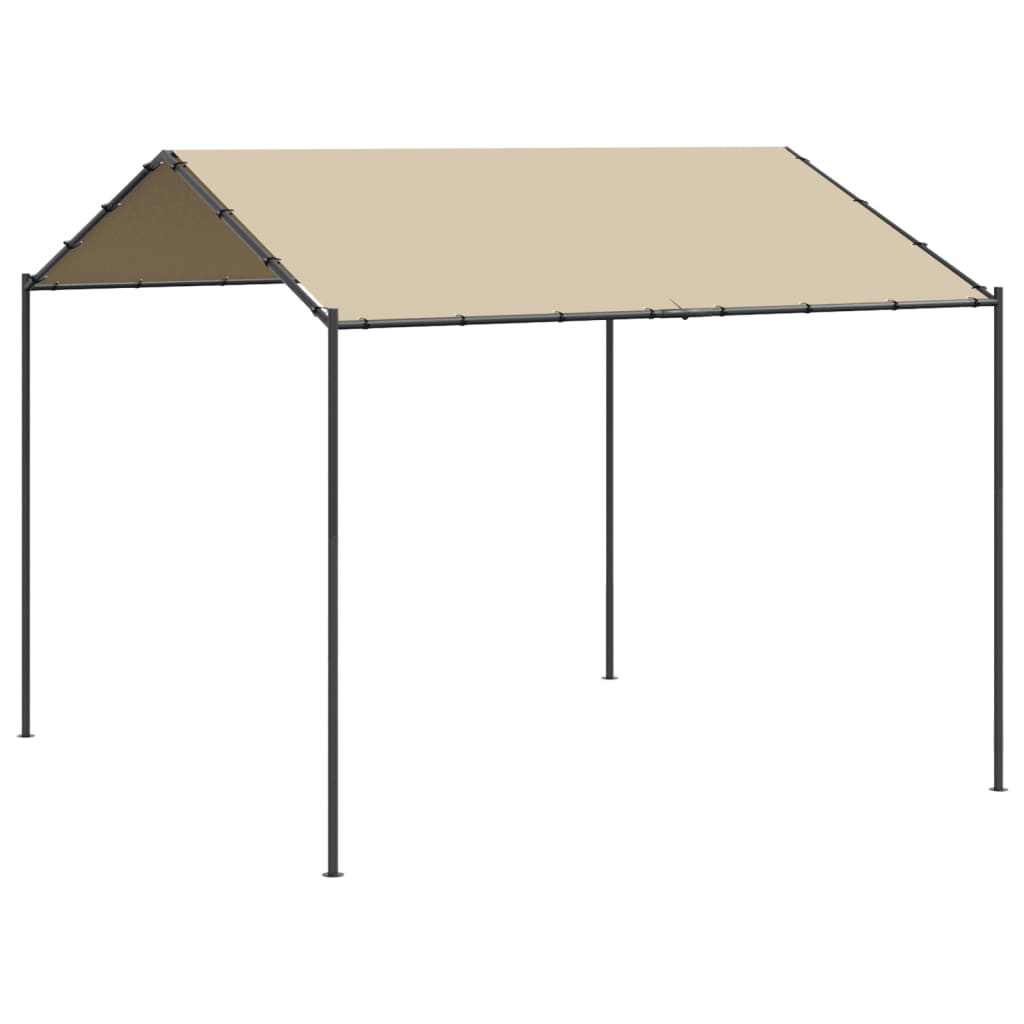 Vidaxxl pavillon de jardin 3x3 m acier et tissu beige