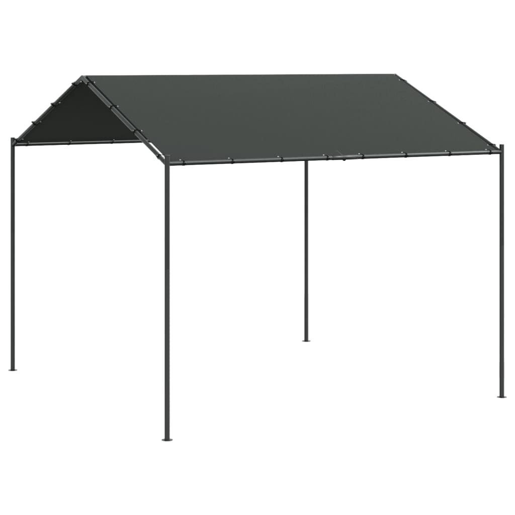 Pavillon de jardin Vidaxl 4x4 m acier et tissu anthracite