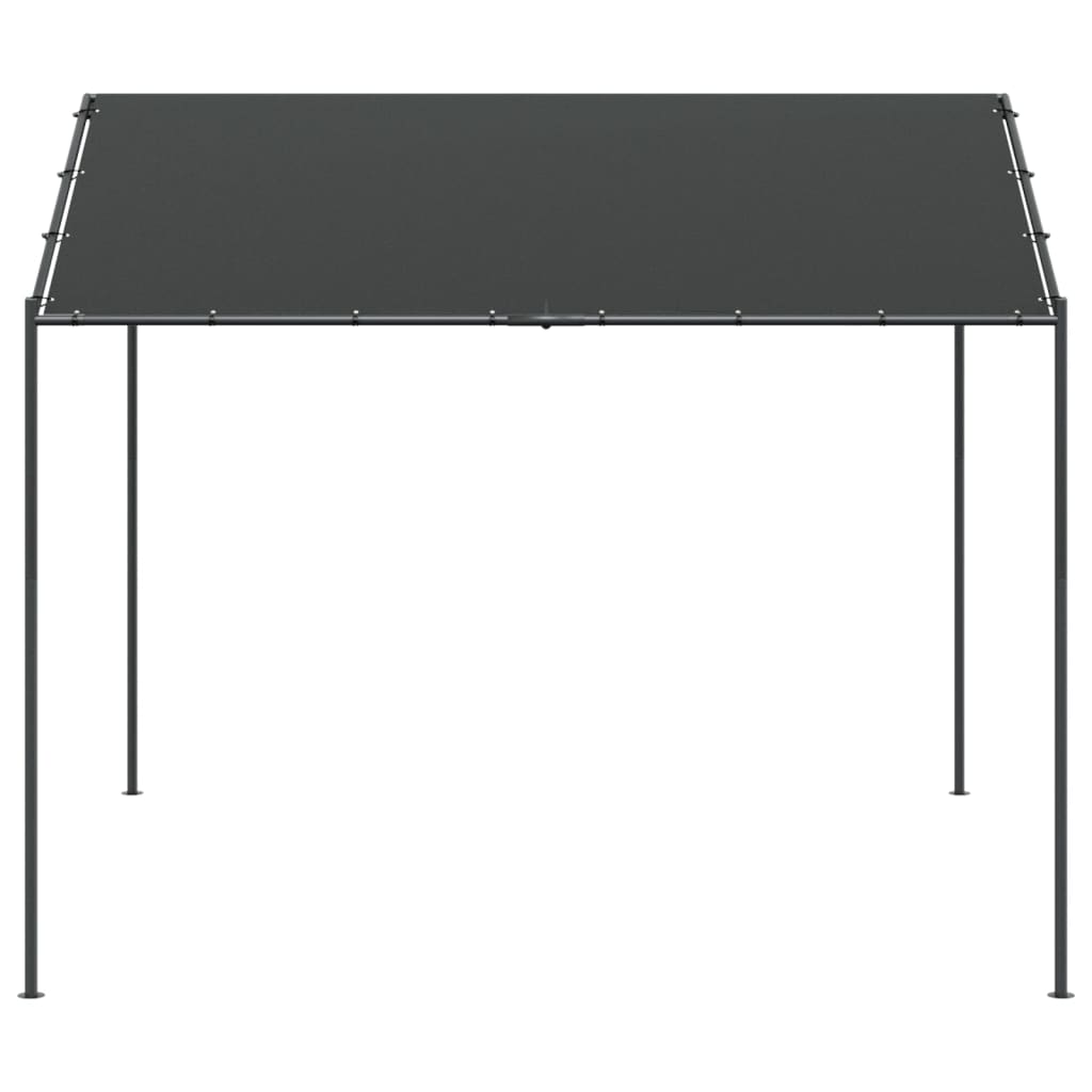 Pavillon de jardin Vidaxl 4x4 m acier et tissu anthracite
