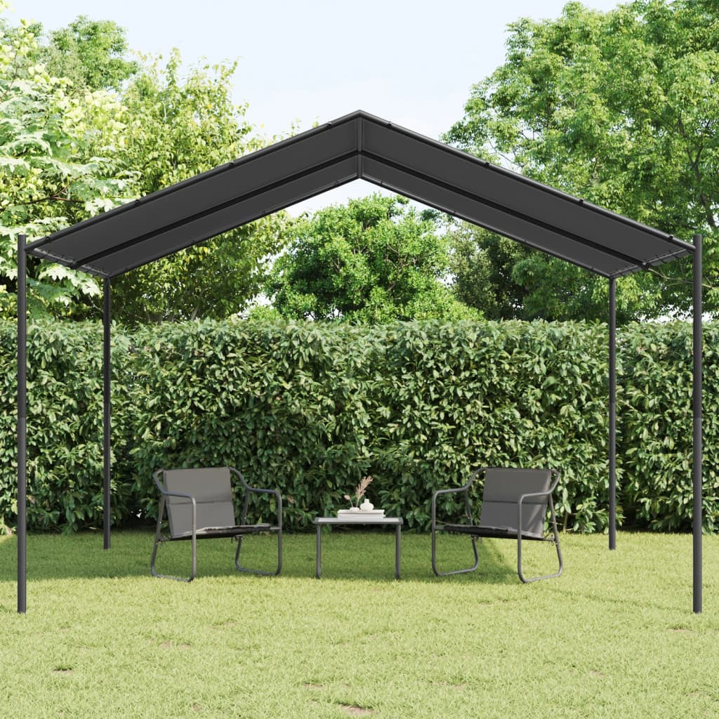 Pavillon de jardin Vidaxl 4x4 m acier et tissu anthracite
