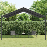 Pavillon de jardin Vidaxl 4x4 m acier et tissu anthracite