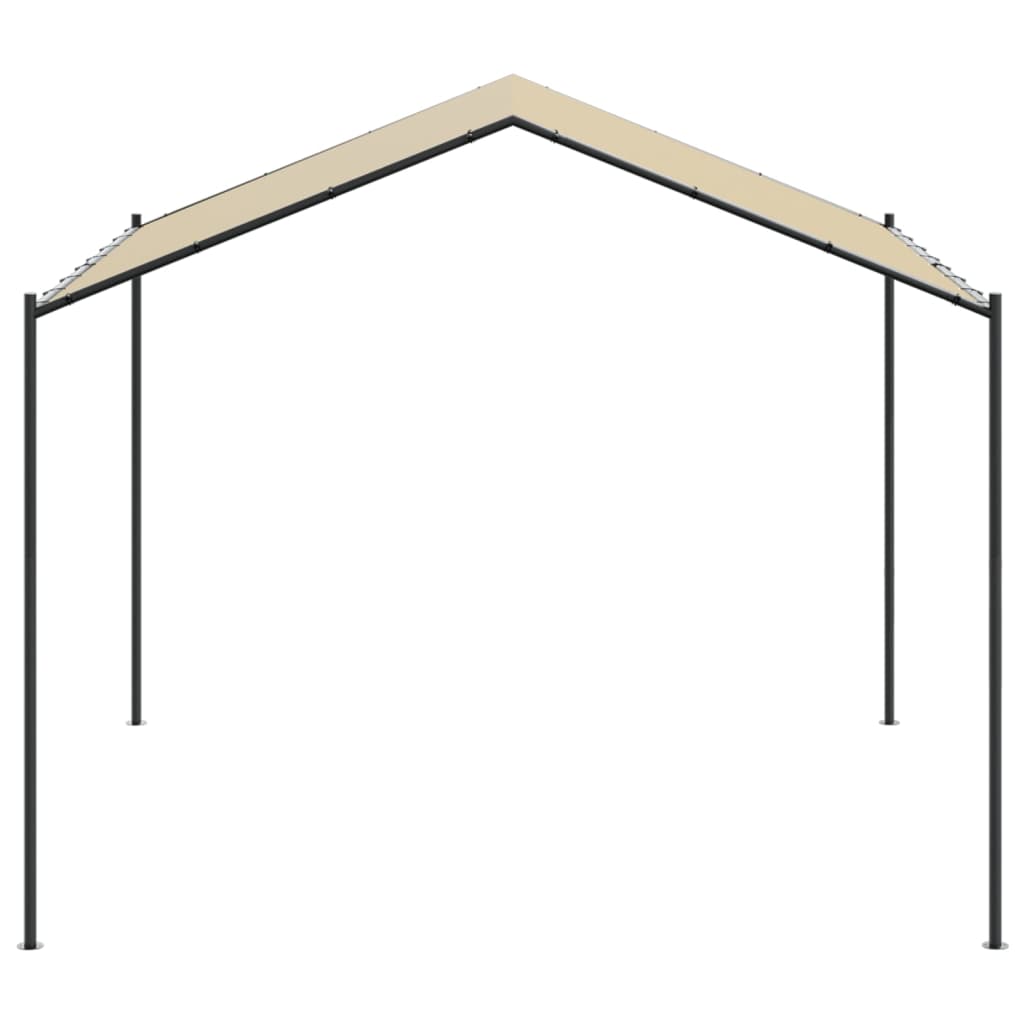 Vidaxl Garden Pavilion 4x4 m de acero y tela beige