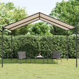 Vidaxxl pavillon de jardin 4x4 m acier et tissu beige