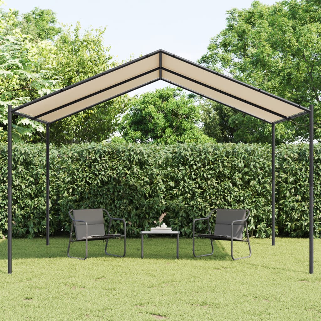 Vidaxl Garden Pavilion 4x4 m de acero y tela beige