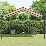 Vidaxl Garden Pavilion 4x4 m de acero y tela beige