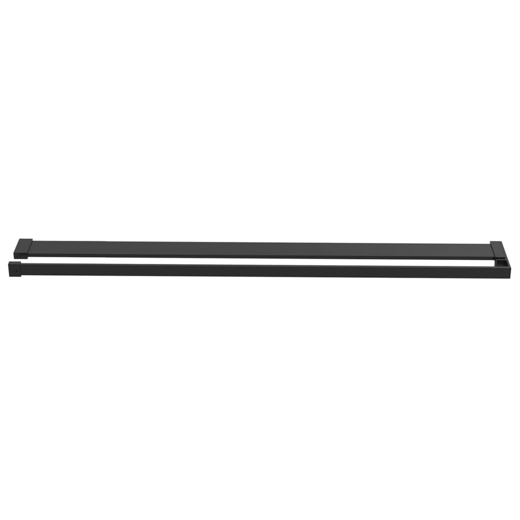 Vidaxl Shower For Walk -En Ducha Pared 115 cm Negro de aluminio