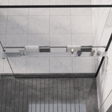 Vidaxx étagère murale pour paroi de douche à l'italienne 115 cm aluminium chromé
