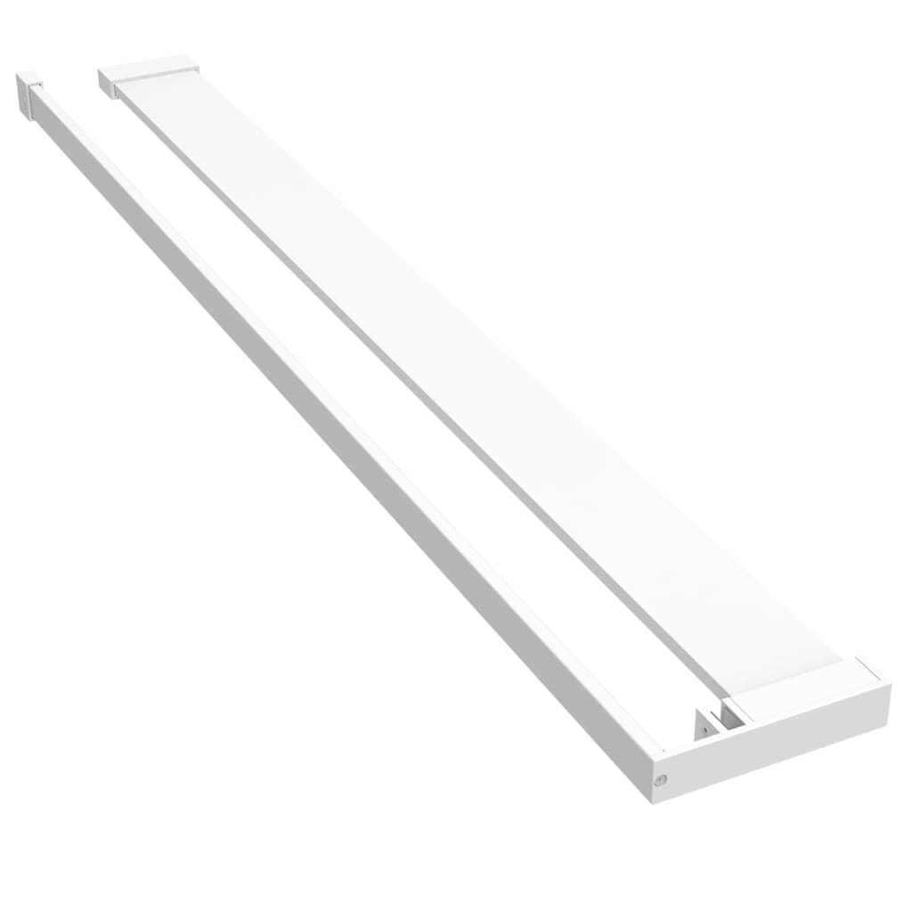 VidaXL Wandschap voor inloopdouchewand 90 cm aluminium wit