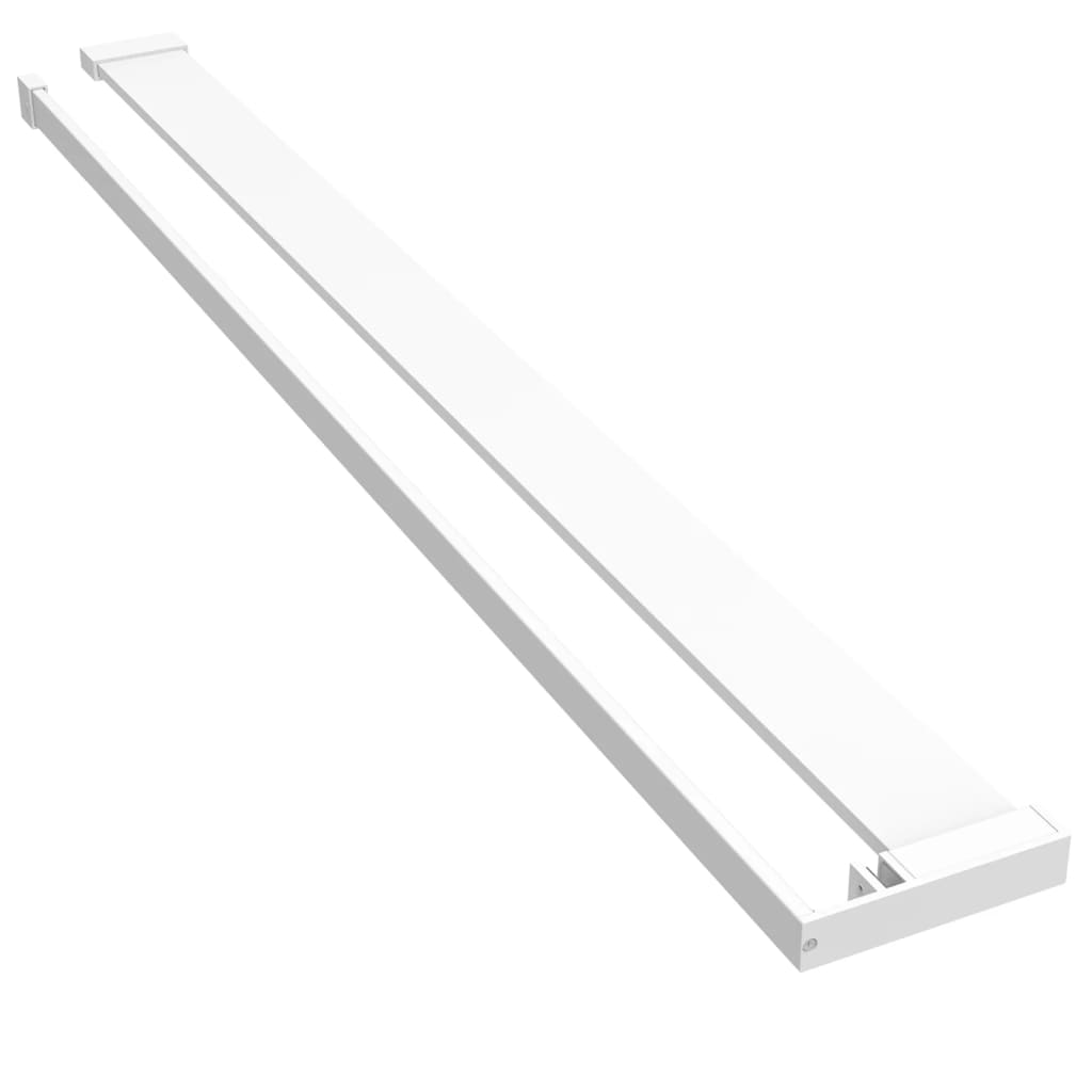 Vidaxl wandschap voor inloopdouchewand 115 cm aluminium wit