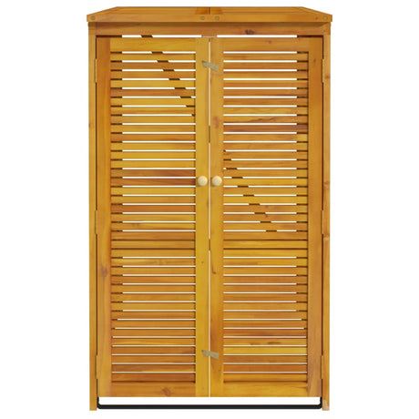 Vidaxx poubelle rangement simple 70x89x117 cm bois d'acacia massif