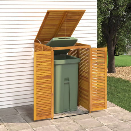 Vidaxx poubelle rangement simple 70x89x117 cm bois d'acacia massif
