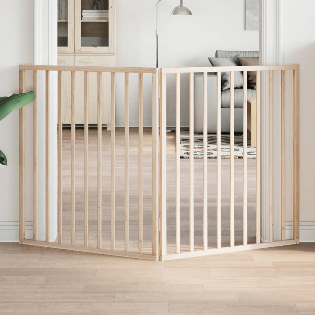 Vidaxx barrière pour chien pliable 2 panneaux 160 cm bois de peuplier