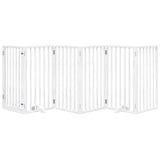 Vidaxx barrière pour chien pliable avec porte 6 panneaux 300 cm bois de peuplier blanc