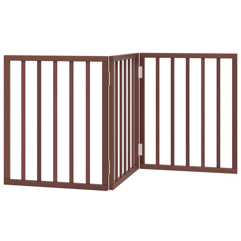 Vidaxl barrière pour chien pliable 3 panneaux 150 cm bois de peuplier marron