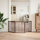 Vidaxl barrière pour chien pliable 3 panneaux 150 cm bois de peuplier marron