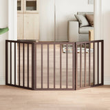Vidaxl barrière pour chien pliable 3 panneaux 150 cm bois de peuplier marron