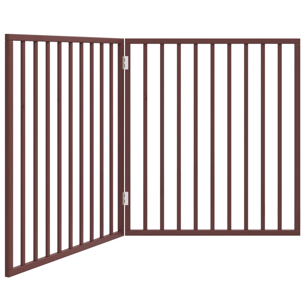Vidaxx barrière pour chien pliable 2 panneaux 160 cm bois de peuplier marron