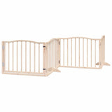 Vidaxx barrière pour chien pliable avec porte 4 panneaux 320 cm bois de peuplier