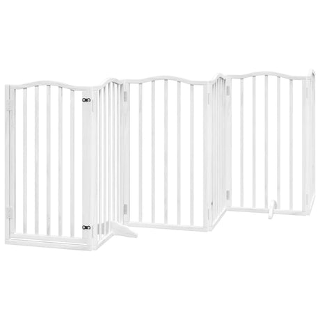 Vidaxx barrière pour chien pliable avec porte 6 panneaux 300 cm bois de peuplier blanc
