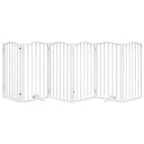 Vidaxx barrière pour chien pliable avec porte 6 panneaux 300 cm bois de peuplier blanc