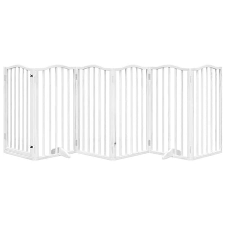 Vidaxx barrière pour chien pliable avec porte 6 panneaux 300 cm bois de peuplier blanc