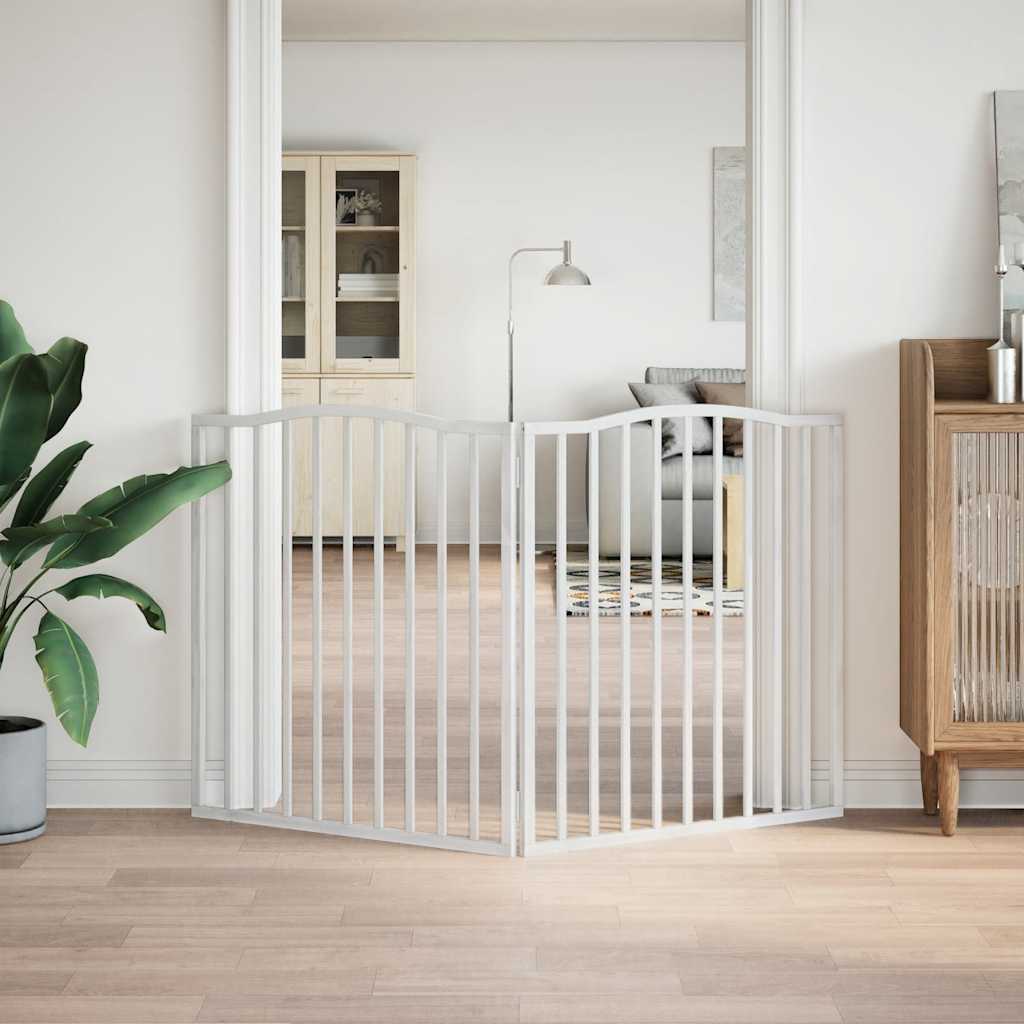 Vidaxx barrière pour chien pliable 2 panneaux 160 cm bois de peuplier blanc