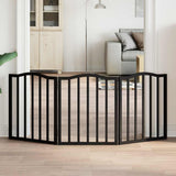 Vidaxx barrière pour chien pliable 3 panneaux 150 cm bois de peuplier noir