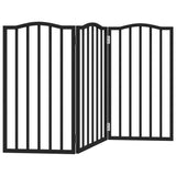 Vidaxx barrière pour chien pliable 3 panneaux 150 cm bois de peuplier noir
