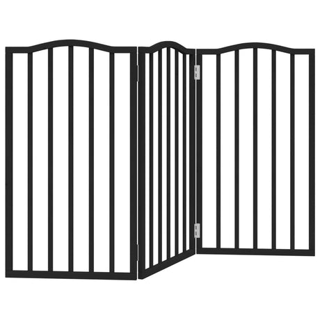Vidaxx barrière pour chien pliable 3 panneaux 150 cm bois de peuplier noir