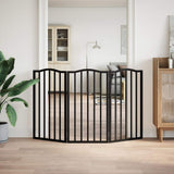 Vidaxx barrière pour chien pliable 3 panneaux 150 cm bois de peuplier noir