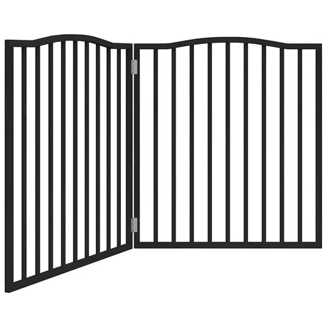 Vidaxx barrière pour chien pliable 2 panneaux 160 cm bois de peuplier noir