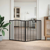 Vidaxx barrière pour chien pliable 2 panneaux 160 cm bois de peuplier noir