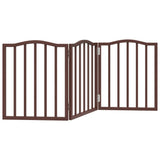 Vidaxl barrière pour chien pliable 3 panneaux 150 cm bois de peuplier chêne marron