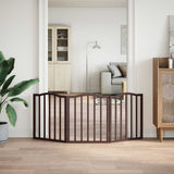 Vidaxl barrière pour chien pliable 3 panneaux 150 cm bois de peuplier chêne marron