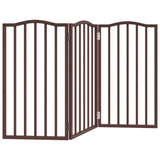 Vidaxl barrière pour chien pliable 3 panneaux 150 cm bois de peuplier chêne marron