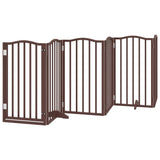 Vidaxl barrière pour chien pliable 6 panneaux 300 cm bois de peuplier chêne marron