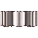 Vidaxl barrière pour chien pliable 6 panneaux 300 cm bois de peuplier chêne marron