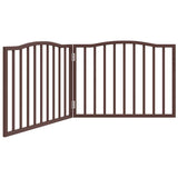 Vidaxx barrière pour chien pliable 2 panneaux 160cm bois de peuplier chêne marron
