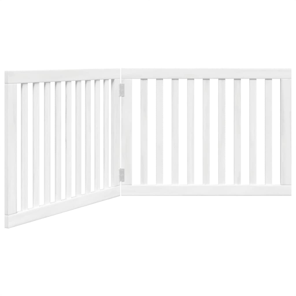 Vidaxx barrière pour chien pliable 2 panneaux 160 cm bois de peuplier blanc