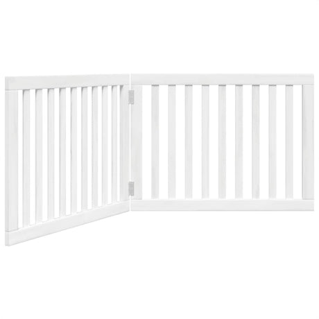 Vidaxx barrière pour chien pliable 2 panneaux 160 cm bois de peuplier blanc