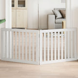 Vidaxx barrière pour chien pliable 2 panneaux 160 cm bois de peuplier blanc