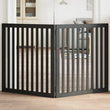 Vidaxx barrière pour chien pliable 2 panneaux 160 cm bois de peuplier noir
